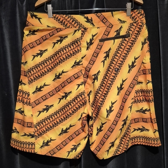 Men's Orange Swim Shorts - Picture 2 of 6